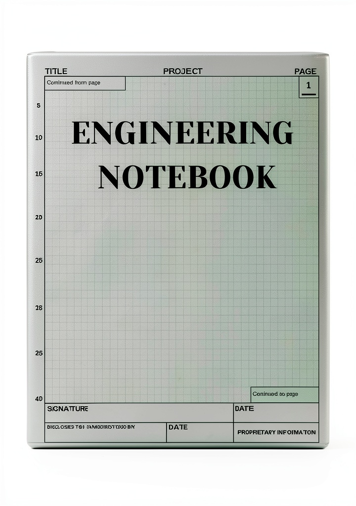 Independent Publishing English Laboratory Notebooks 104 on a laboratory bench