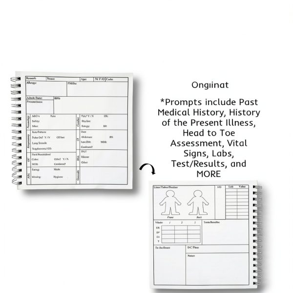 EZ Handoff Nurse Report Sheet Notebook Spiral Bound-2