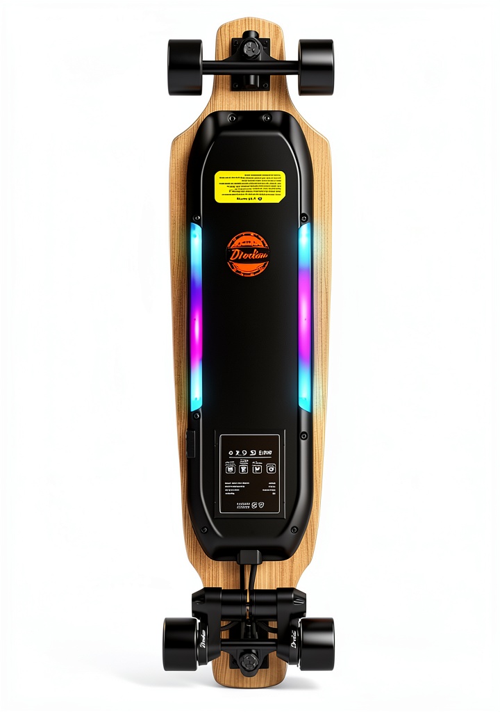 DresKar electric longboard in black on urban pavement