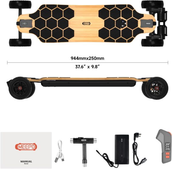 Meepo Longboard Bamboo Pattern Dual Motor 1800W-5