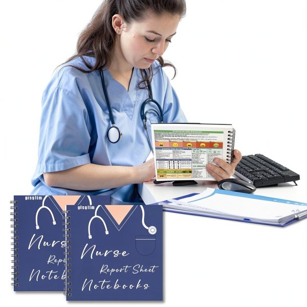 Nurse Report Notebook White Black Gisgfim Office-5