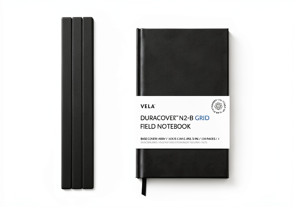Vela Sciences lab notebook with grid style layout