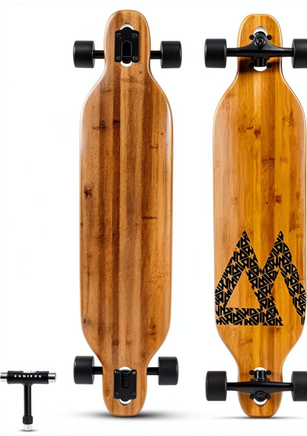 Magneto Bamboo Longboard Adult Beginner Skateboard Cruiser-0