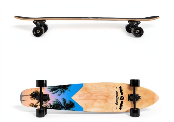 Seething Longboard Cruiser Seaside Aluminum Maple Wood-1