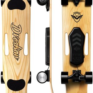 DresKar Electric Longboard Khaki Maple Wood Adult Skateboard-0