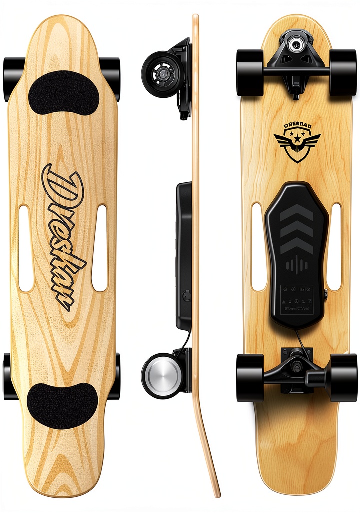 DresKar FT007 electric longboard on a paved path