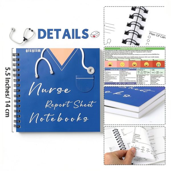 Nurse Report Notebook White Black Gisgfim Office-1