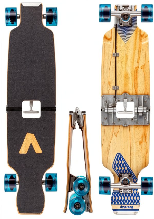 BOARDUP Longboard Skateboard Folding Canadian Maple Wood-3