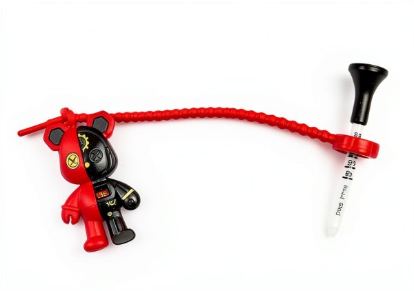 LUCIDDREAM Golf Tee Hanger Robot Bear 4Pcs Mixed Color Silicone Hook-5