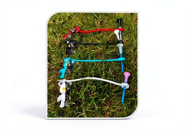 LUCIDDREAM Golf Tee Hanger Robot Bear 4Pcs Mixed Color Silicone Hook-2