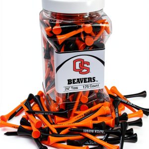 Team Golf Tee Jar 175 Count Unisex Adult Golf Tees with School Colors-0