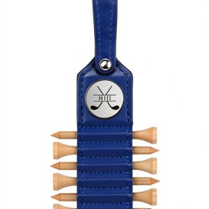Golf Tee Holder Deironply Leather Accessory with Ball Marker-0
