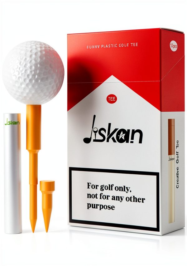 Golf Tees Jiskan Funny 2-in-1 Yellow Plastic 10 Pack Model JIS-CG01-0