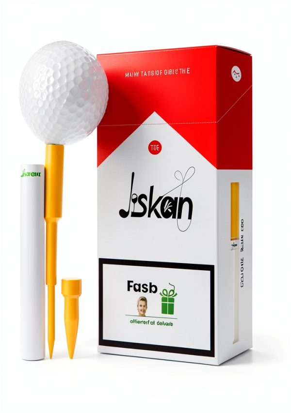 Golf Tees Jiskan Funny 2-in-1 Yellow Plastic 10 Pack Model JIS-CG01-5