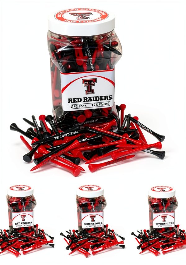 Team Golf Tee Jar 175 Count Unisex Golf Tees with School Colors-0