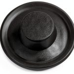 Sink Stopper OKUMEYR Black Rubber Kitchen Drain Cover 8.5x8.5 cm-0