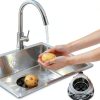 2 Pack 3 3/8" Garbage Disposal Splash Guards, Sink Baffle QCB-AM Replacement for InSinkErator Evolution Series, Quiet Collar Drain Plug, Easy Install Removable Garbage Disposer Accessory, Black Rubber-4