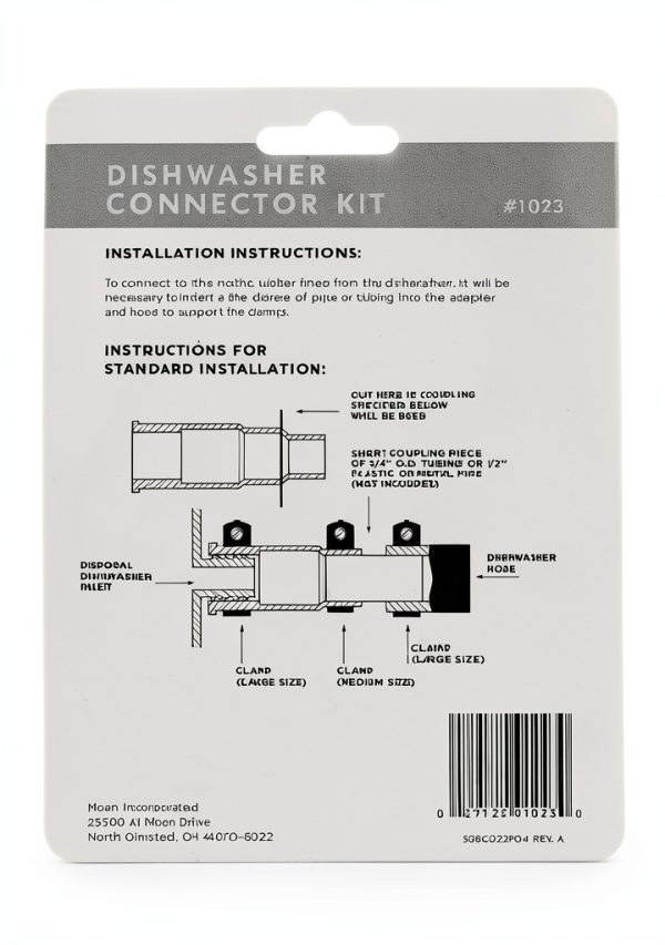 Waste King Garbage Disposal Dishwasher Connector Kit 1023 Black-1