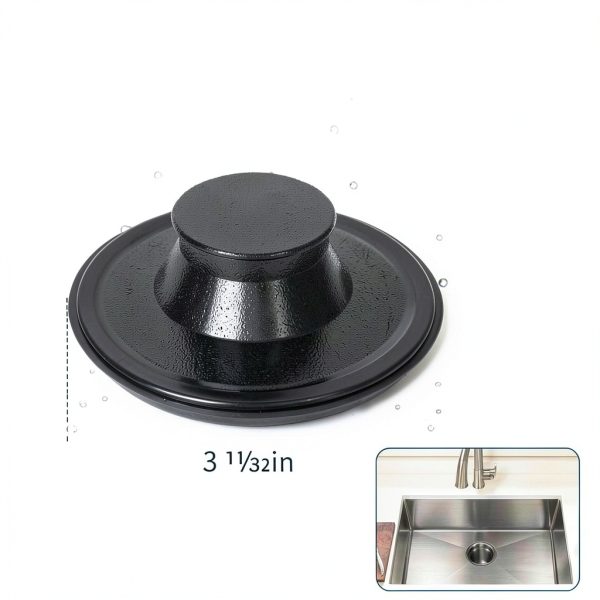 Kitchen Sink Stopper Fevbcnrj 2 Pack Durable Plastic Drain Plug Black-5