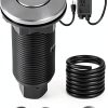 VEVOR Garbage Disposal Air Switch Kit, Dual Outlet Sink Top Air Switch for Food Waste Disposal, 3.5-inch Long Brushed Silver Stainless Steel ON/OFF Air Button for Granite, Marble, Quartz Countertops-0