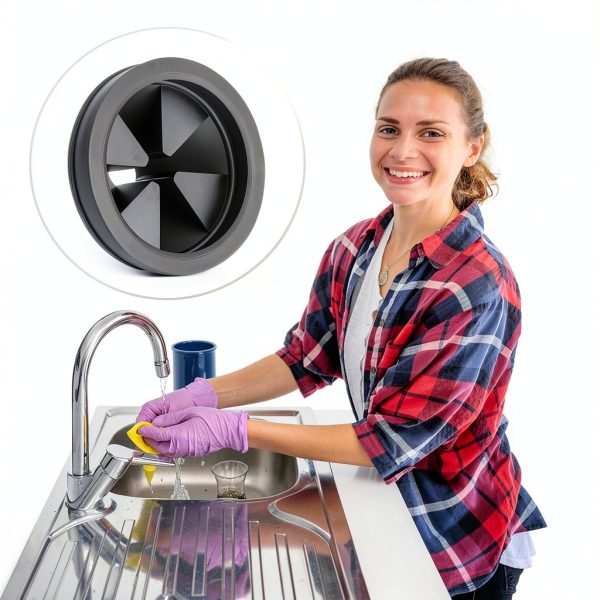Garbage Disposal Splash Guard 2 Pack 3 1/8 inch Rubber Black Ullnosoo-6