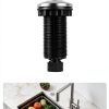 VEVOR Garbage Disposal Air Switch Kit, Dual Outlet Sink Top Air Switch for Food Waste Disposal, 3.5-inch Long Brushed Silver Stainless Steel ON/OFF Air Button for Granite, Marble, Quartz Countertops-1