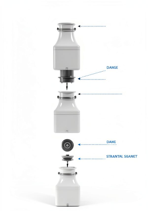 Karran Quartz QDFWH 3-1/2 in. Kitchen Sink Decorative Disposal Flange in White-3
