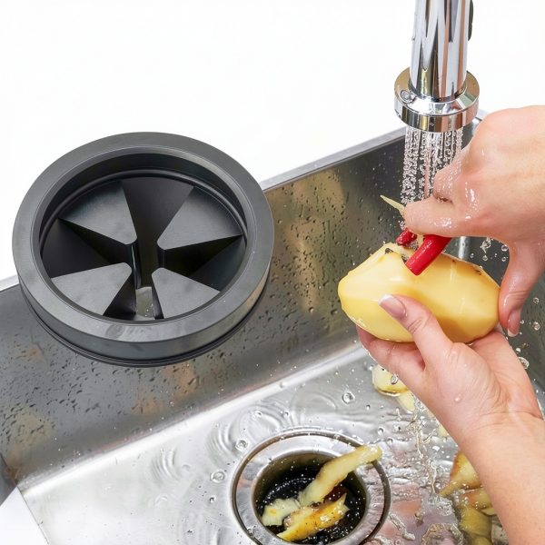 Garbage Disposal Splash Guard 2 Pack 3 1/8 inch Rubber Black Ullnosoo-1