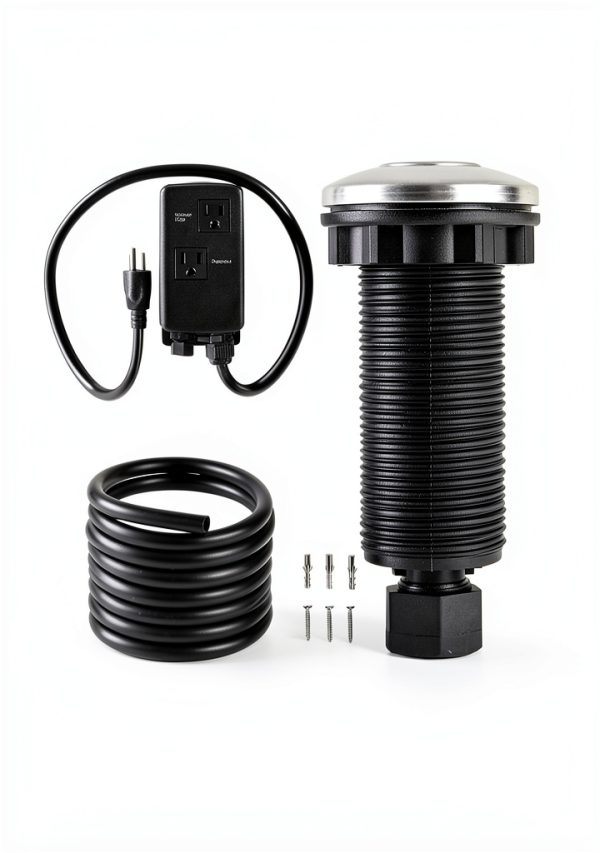 VEVOR Garbage Disposal Air Switch Kit, Dual Outlet Sink Top Air Switch for Food Waste Disposal, 3.5-inch Long Brushed Silver Stainless Steel ON/OFF Air Button for Granite, Marble, Quartz Countertops-6