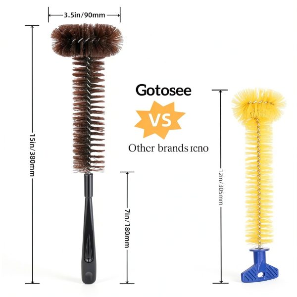 Garbage Disposal Cleaner Brush 2 Pack Gotosee 15in Extra Long Handle-1