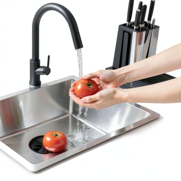 2 Pack 3 3/8" Garbage Disposal Splash Guards, Sink Baffle QCB-AM Replacement for InSinkErator Evolution Series, Quiet Collar Drain Plug, Easy Install Removable Garbage Disposer Accessory, Black Rubber-3