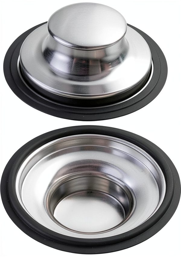Kitchen Sink Stopper 2 Pack Stainless Steel Plug Fits 3 1/2 Inch Drain-3