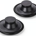 Kitchen Sink Stopper Fevbcnrj 2 Pack Durable Plastic Drain Plug Black-0