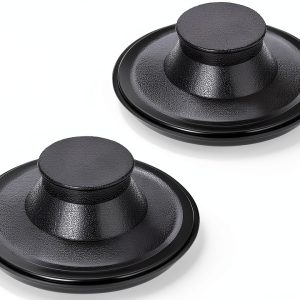 Kitchen Sink Stopper Fevbcnrj 2 Pack Durable Plastic Drain Plug Black-0