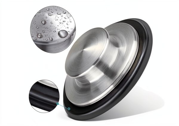Kitchen Sink Stopper 2 Pack Stainless Steel Plug Fits 3 1/2 Inch Drain-2