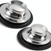 Kitchen Sink Stopper 2 Pack Stainless Steel Plug Fits 3 1/2 Inch Drain-0