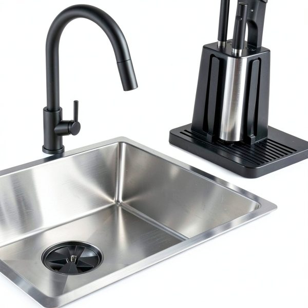 2 Pack 3 3/8" Garbage Disposal Splash Guards, Sink Baffle QCB-AM Replacement for InSinkErator Evolution Series, Quiet Collar Drain Plug, Easy Install Removable Garbage Disposer Accessory, Black Rubber-1