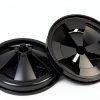 2 Pack 3 3/8" Garbage Disposal Splash Guards, Sink Baffle QCB-AM Replacement for InSinkErator Evolution Series, Quiet Collar Drain Plug, Easy Install Removable Garbage Disposer Accessory, Black Rubber-0