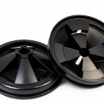 2 Pack 3 3/8" Garbage Disposal Splash Guards, Sink Baffle QCB-AM Replacement for InSinkErator Evolution Series, Quiet Collar Drain Plug, Easy Install Removable Garbage Disposer Accessory, Black Rubber-0